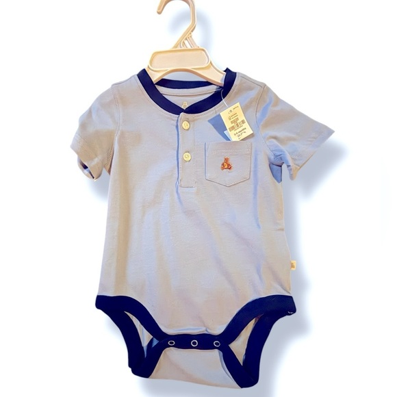 Baby Gap Three NWT blue and white 3-6mo onesies. New cndtn! - Picture 7 of 14